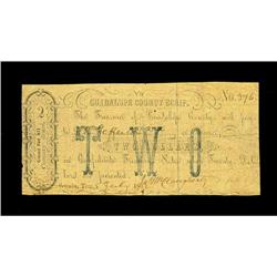 Seguin, TX- Guadalupe County $2 July 5, 1862 Medlar 10V 