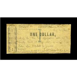 Seguin, TX- Guadalupe County $1 Aug. 20, 1862 Medlar 3A 