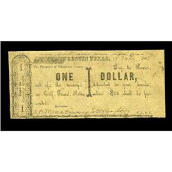 Seguin, TX- Guadalupe County $1 Feb. 25, 1863 Medlar UN 