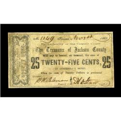 Texana, TX- Jackson County 25¢ Nov. 1, 1862 Medlar 1A n 