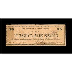 Tyler, TX- Smith County 25¢ July 8, 1862 Medlar 5Very s 