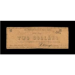 Tyler, TX- Smith County $2 July 8, 1862 Medlar 7An inte 