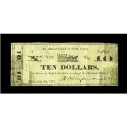 Tyler, TX- Smith County $10 July 8, 1862 Medlar 8The la 