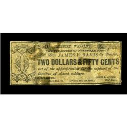 Waco, TX- McLennan County $2.50 Nov. 20, 1862 Medlar 5A 