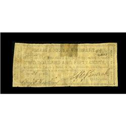 Waxahachie, TX- Ellis County $2.50 May 30, 1862 Medlar 