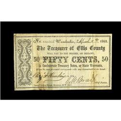 Waxahachie, TX- Ellis County 50¢ April 8, 1863 Medlar 3 