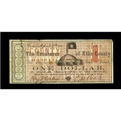 Waxahachie, TX- Ellis County $1 April 8, 1863 Medlar 4A 