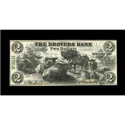 Salt Lake City, UT- The Drovers Bank $2 July 1, 1856 G4 