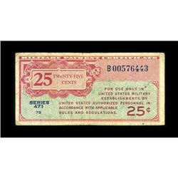 Series 471 25¢ Replacement Fine. Only six issued replac 