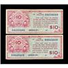 Image 1 : Series 471 $10 Military Payment Certificates Two Exampl 