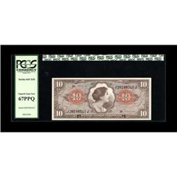 Series 641 $10 PCGS Superb Gem New 67PPQ Even margins s 