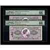 Image 1 : Series 651 $10 Two Consecutive Examples PMG Gem Uncircu 