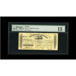 Liberia Republic of Liberia 1863-66 50 Cents Pick 6cThe 