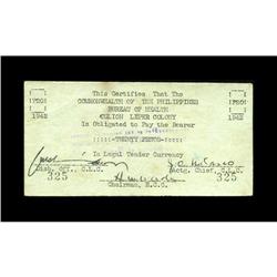 Philippines Culion Leper Colony 1942 First Issue 20 Pes 