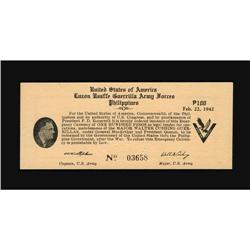 Philippines Luzon USAFFE Guerrilla Army Forces 100 Peso 