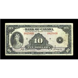 BC-7 $10 1935Decent centering is seen on this light cir 