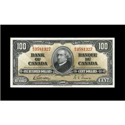 BC-27b $100 1937 The serial numbers exhibit strong embo 