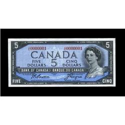 BC-39a-i $5 1954A third serial number 1 example. About 