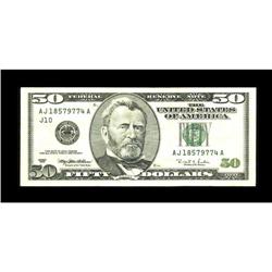 Fr. 2126-J $50 1996 Federal Reserve Note. Very Fine-Ext 