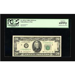 Fr. 2076-F $20 1988A Federal Reserve Note. PCGS Gem New 