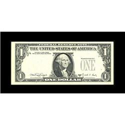 Fr. 1917-A $1 1988A Web Federal Reserve Note. 