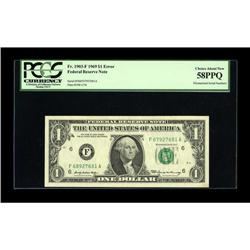 Fr. 1903-F $1 1969 Federal Reserve Note. PCGS Choice Ab 