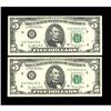 Image 1 : Fr. 1975-H $5 1977A Federal Reserve Notes. Two Examples 