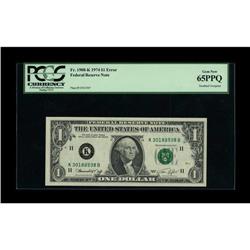 Fr. 1908-K $1 1974 Federal Reserve Note. PCGS Gem New 6 