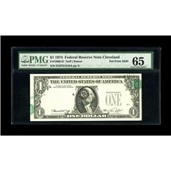 Fr. 1908-D $1 1974 Federal Reserve Note. PMG Gem Uncirc 