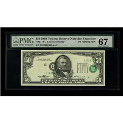 Fr. 2114-L $50 1969 Federal Reserve Note. PMG Superb Ge 