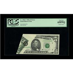Fr. 1980-C $5 1988A Federal Reserve Note. PCGS Gem New 