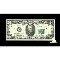 Fr. 2071-D* $20 1974 Federal Reserve Note. Choice About 