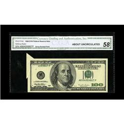 Fr. 2175-B $100 1996 Federal Reserve Note. CGA About Un 
