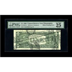 Fr. 1924-C $1 1999 Federal Reserve Note. PMG Very Fine 