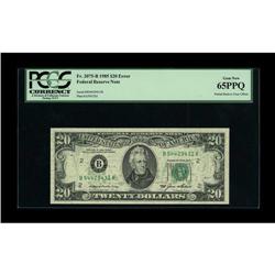 Fr. 2075-B $20 1985 Federal Reserve Note. PCGS Gem New 