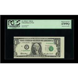Fr. 1918-F* $1 1993 Federal Reserve Note. PCGS Superb G 