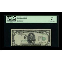 Fr. 1962-E $5 1950A Federal Reserve Note. PCGS New 61.A 
