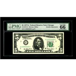 Fr. 1975-G $5 1977A Federal Reserve Note. PMG Gem Uncir 