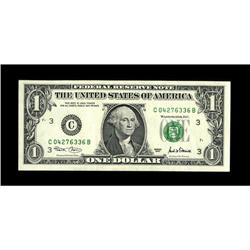 Fr. 1926-C $1 2001 Federal Reserve Note. Gem Crisp Unci 