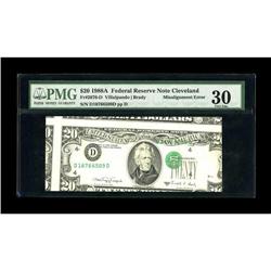 Fr. 2076-D $20 1988A Federal Reserve Note. PMG Very Fin 