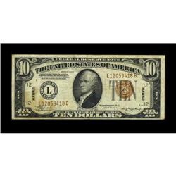 Fr. 2303 $10 1934A Hawaii Federal Reserve Note. Fine-Ve 