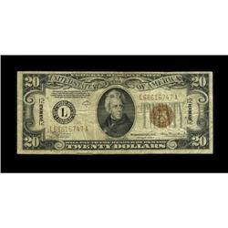 Fr. 2305 $20 1934A Hawaii Federal Reserve Note. Fine.Th 