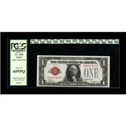 Fr. 1500 $1 1928 Legal Tender Note. PCGS Gem New 65PPQ. 