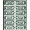Image 2 : Fr. 1504 $2 1928C Legal Tender Notes. Uncut Sheet of 12 