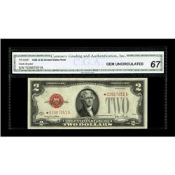 Fr. 1508* $2 1928G Legal Tender Note. CGA Gem Uncircula 