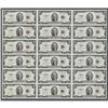 Image 1 : Fr. 1509 $2 1953 Legal Tender Notes. Uncut Sheet of 18. 