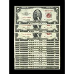 Fr. 1511* $2 1953B Legal Tender Notes. Eighteen Consecu 