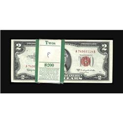 Fr. 1512 $2 1953C Legal Tender Notes. 87 Consecutive Ex 