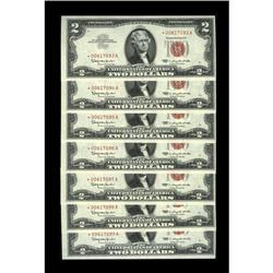 Seven Consecutive Fr. 1513* $2 1963 Legal Tender Notes. 