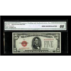 Fr. 1527* $5 1928B Legal Tender Note. CGA Gem Uncircula 